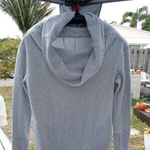 LULULEMON ALONG THE WAY DRESS HEATHERED LIGHT GRAY Medium